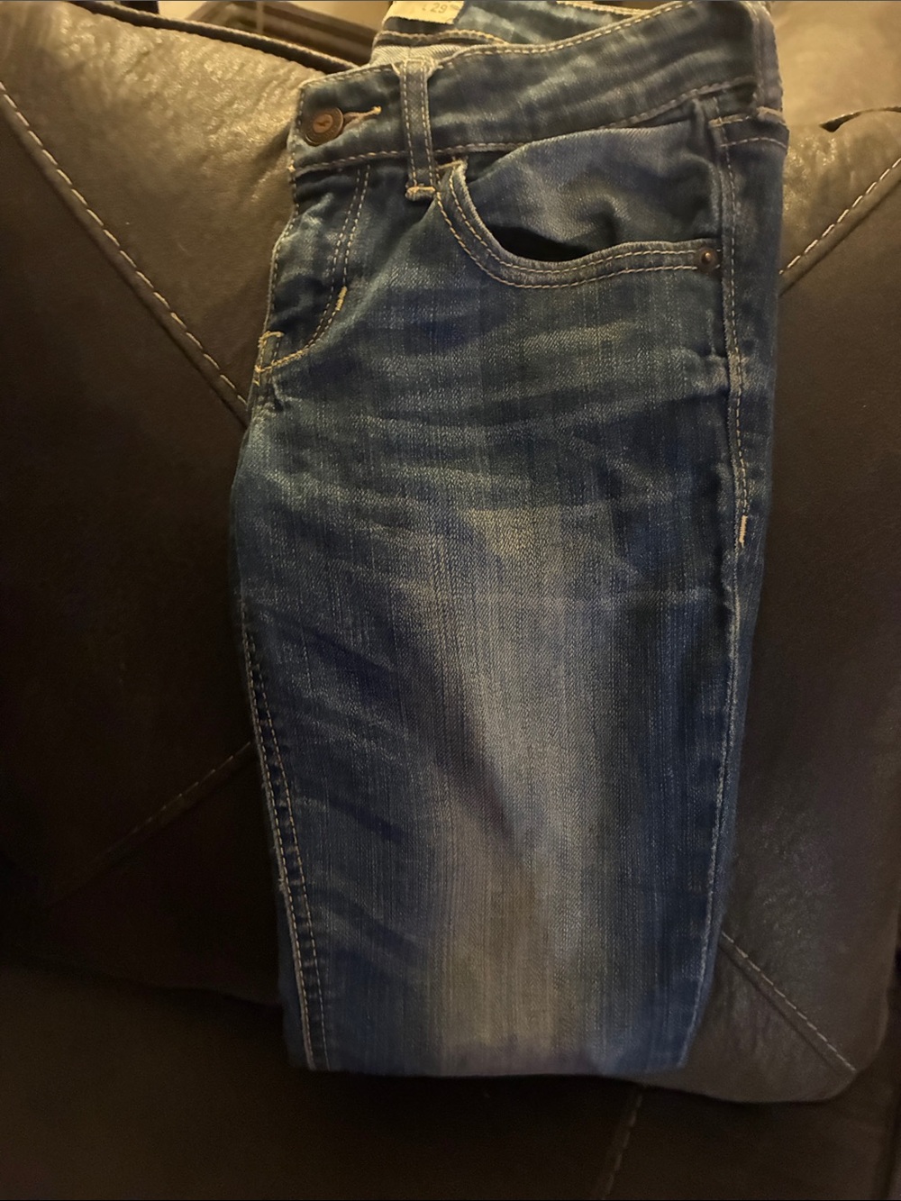 Men's Blue Washed Jeans - Classic Casual Fit